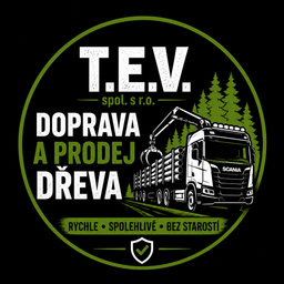 Logo T.E.V. spol. s r.o. – doprava a prodej dřeva